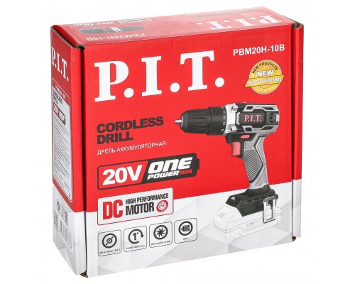 Дрель PIT аккумуляторная PBM20H-10B SOLO, 20В, 30Нм, патрон 10, 2 ск.