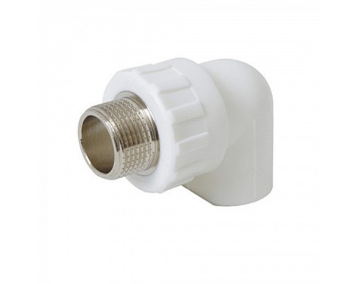 Угольник MeerPlast PPRC 20х1/2 НР белый (1/10/110) Угольник MeerPlast PPRC 20х1/2 НР белый (1/10/110)