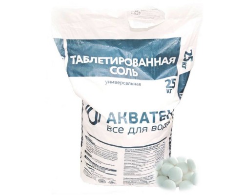 Соль Акватек таблетированная NaCI (25кг) Соль Акватек таблетированная NaCI (25кг)