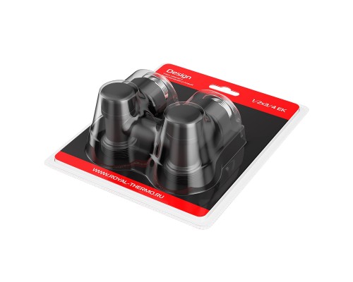 Узел нижнего подключения Royal Thermo Design угловой 1/2"х3/4" EK (черный)