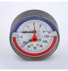 Термоманометр аксиальный F+R818 WATTS Ind 4 бара 120°C 1/2"