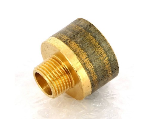 Переходник круглый НВ Viega 1/2" x 1" бронза