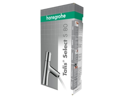 Смеситель для раковины HansGrohe 80 HG Talis Select S со сливным гарнитуром хром