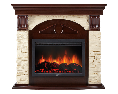 Портал Firelight Torre 30S камень слоновая кость, шпон темный дуб Портал Firelight Torre 30S камень слоновая кость, шпон темный дуб