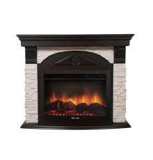 Портал Firelight Torre 30S камень белый, шпон венге