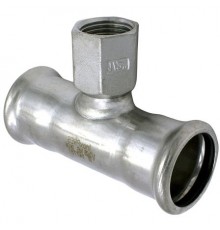 Тройник нерж AISI316L Дн42х3/4"х42 Ру16 пресс/ВР Inoxpres RM 189304042