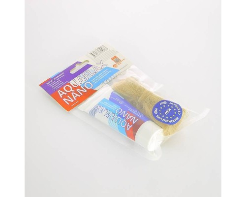 Набор Сантехмастер AquaflaxNano для герметизации резьбовых соединений лён 15 г паста-герметик для льна 30 г