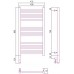 Сунержа Богема 3.0 Полотенцесушитель электрический 40x80h, лев., цвет: состар. бронза 05-5804-8040