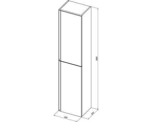 Allen Brau Eclipse Шкаф-пенал 40 см, цвет: серый 1.E1005.PWM