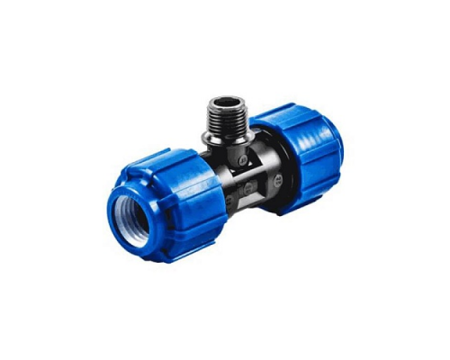 Тройник ПЭ компресс Дн40х1 1/2"х40 НР ТПК-АКВА 51411240