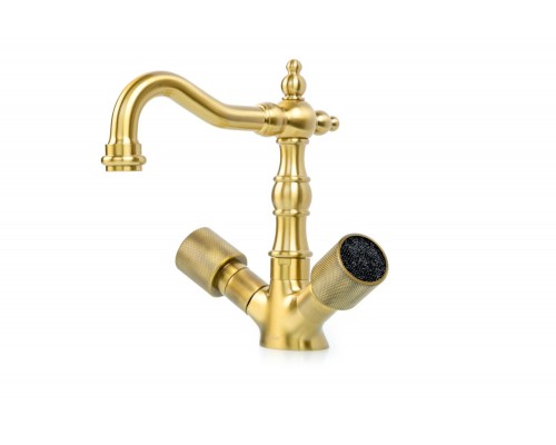 Boheme Royal Cristal Смеситель для раковины на 1 отв., без дк, высота излива 12,8 см, цвет: bronze 312-Royal/CRST Black Boheme Royal Cristal Смеситель для раковины на 1 отв., без дк, высота излива 12,8 см, цвет: bronze 312-Royal/CRST Black