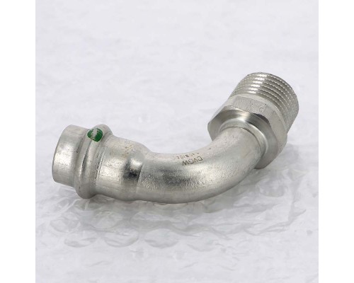 Угол пресс-Н нержавеющая сталь Sanpress Inox VIEGA 15x1/2"