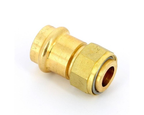 Муфта пресс IBP 22 х 3/4" с накидной гайкой бронза Муфта пресс IBP 22 х 3/4" с накидной гайкой бронза