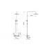 Boheme Stick Душевая стойка с верхним душем 30х57х112,5h см, цвет: хром 128-GG.2
