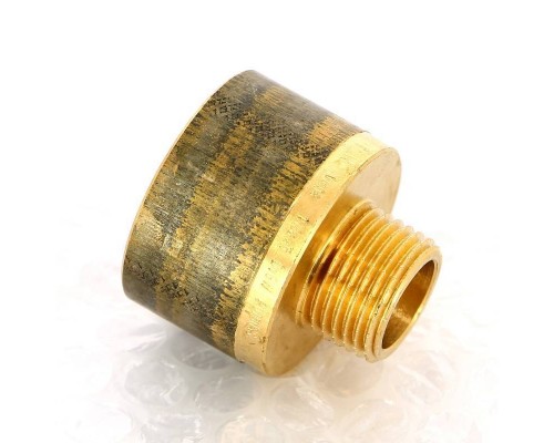 Переходник круглый НВ Viega 1/2" x 1" бронза