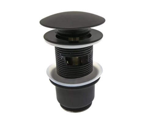 Донный клапан с переливом 1”1/4 Remer 905CC2114CFP, черный брашированный хром