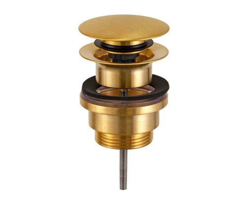 Донный клапан универсальный 1”1/4 Remer 905CCR114BG, золото брашированное