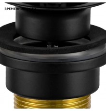 Универсальный автоматический выпуск (донный клапан) Click-clack 1 1/4", черный