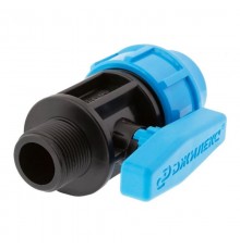 Кран шаровой компрессионный 25 х 3/4П для труб ПНД