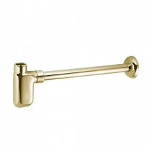 Сифон бутылочный латунный без выпуска с отводной трубой D32мм и отражателем; вход/выход компрессионн