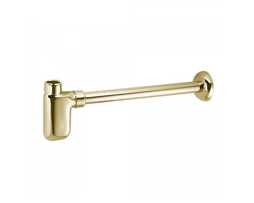 Сифон бутылочный латунный без выпуска с отводной трубой D32мм и отражателем; вход/выход компрессионн