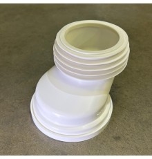 Труба фановая Alcaplast L=125 мм с манжетой и 40 мм смещ., вход 80-110 мм, выход внутрь 110 мм труб