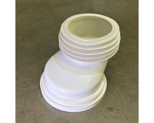 Труба фановая Alcaplast L=125 мм с манжетой и 40 мм смещ., вход 80-110 мм, выход внутрь 110 мм труб