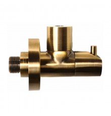 Кран (1/2«папа»хДу=10мм) латунный угловой; цвет-античная бронза
