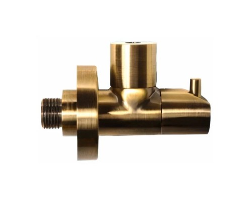 Кран (1/2«папа»хДу=10мм) латунный угловой; цвет-античная бронза