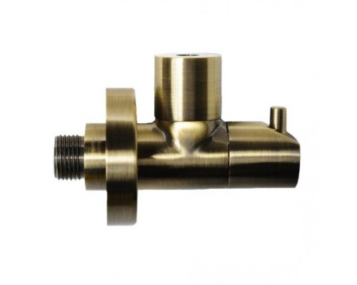 Кран (1/2«папа»хДу=10мм) латунный угловой; цвет-хром