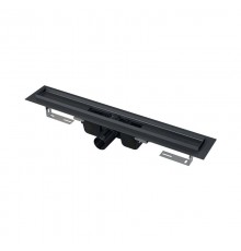 Лоток душевой Alcaplast APZ1BLACK 1150 мм с порогами для решетки (без решетки), черный матовый