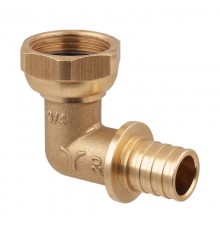 Угольник с накидной гайкой аксиальный латунный 20 x 3/4