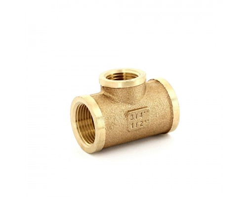 Тройник В 3/4 x 1/2 x 3/4 бронза