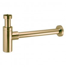 Сифон бутылочный латунный без выпуска (1 1/4х32мм) MINI с отводной трубой (L300мм, D32мм) и отраж