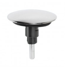 Пробка D70мм латунная без резьбового окончания для выпуска тип-кнопка; цвет-хром