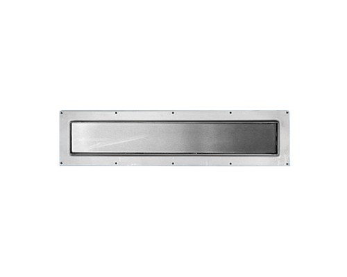 Насадка сливная (L748ммх128мм, нержавейка 304, дизайн PLAIN, слив D90мм) под плитку h8-16мм в комп