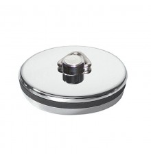 Пробка пластиковая с треугольным держателем под цепочку и сливную решётку D60мм; цвет-хром