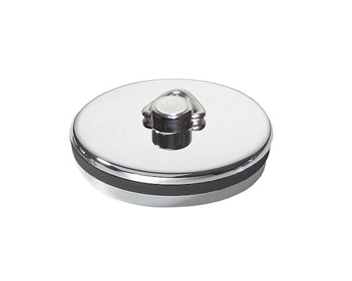 Пробка пластиковая с треугольным держателем под цепочку и сливную решётку D60мм; цвет-хром