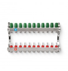 Коллектор из нержавеющей стали с расходомерами 11 вых