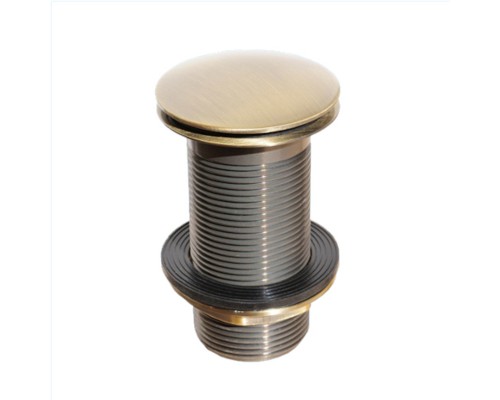 Выпуск (H90мм, D60мм сливная решётка/пробка тип-кнопка) латунный без перелива с контргайкой; выход