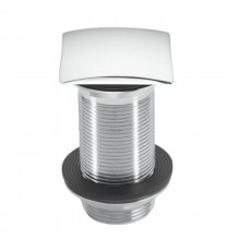 Выпуск (H90мм, D60мм сливная решётка, L60ммх60мм пробка тип-кнопка) латунный без перелива с контрг