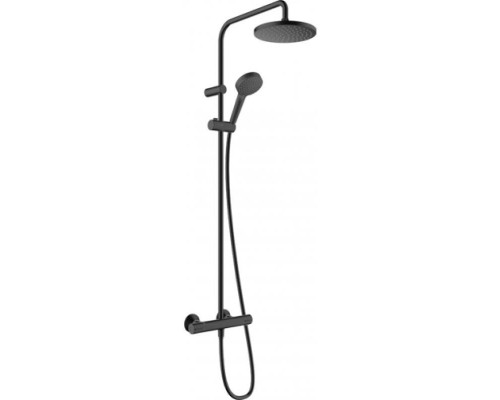 Душевая система HansGrohe HG Vernis Shape Showerpipe 230 1jet с термостатом матовый черный
