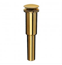 Выпуск (H220мм, D60мм сливная решётка/пробка тип-кнопка, стяжной болт М12х73) латунный; выход Дн=3