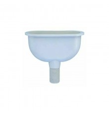 Воронка приёмная овальная (L265ммх110мм); выход 1 1/2«папа»; цвет-серый