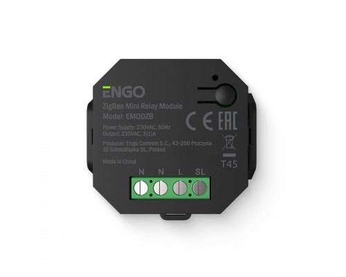 Реле ENGO беспроводное ZigBee, встроенный репитер, 230В