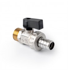 Кран шаровой дренажный с патрубком для шланга Н 1/2 ручка рычаг