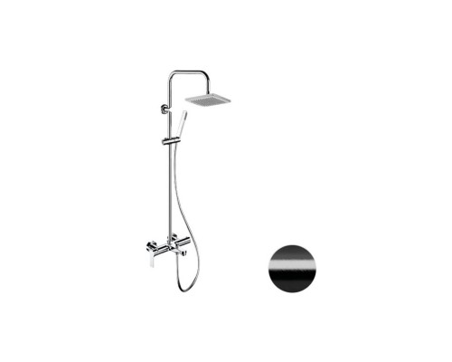 Душевая система с изливом Remer Energy EY34X7SS9SSCFP, черный брашированный хром