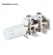 Узел нижнего подключения универсальный Simplex Design 1/2 НР(ш) х 3/4 EK для радиатора комплект белы