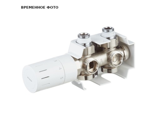 Узел нижнего подключения универсальный Simplex Design 1/2 НР(ш) х 3/4 EK для радиатора комплект белы