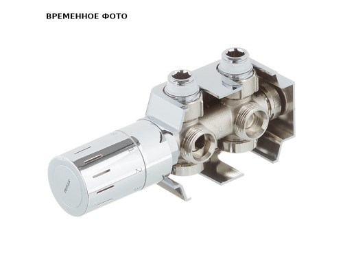 Узел нижнего подключения универсальный Simplex Design 1/2 НР(ш) х 3/4 EK для радиатора комплект хром